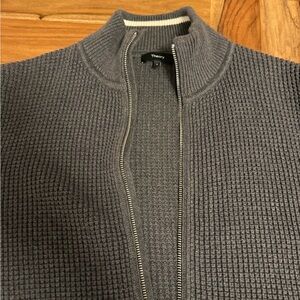 Theory Charcoal Zip-Up Men's Sweater